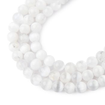 Selenite AA beads 6mm