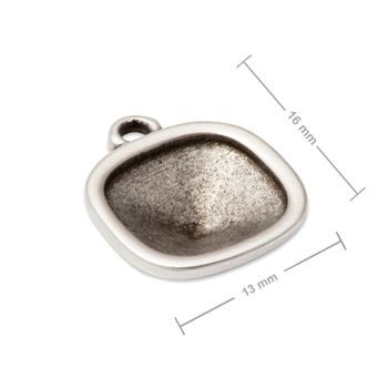 OmegaCast pendant with a setting for SWAROVSKI 4470 10mm silver-plated