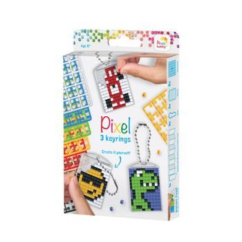 Pixel keychain set cool 3pcs