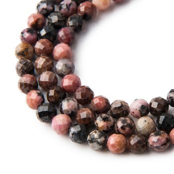 Rhodonite 6 mm faceted