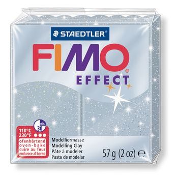 FIMO Effect 57g (8020-812) stříbrná s třpytkami
