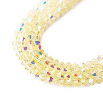 Czech crystal bicone beads 4mm Jonquil AB