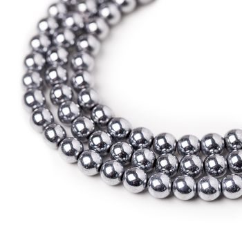 Silver plated Hematite 6mm