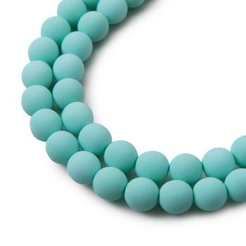 České stláčané korálky Estrela BONDELI 8 mm soft mint