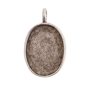 Nunn Design pendant with a setting oval 35,5x21,5mm silver-plated