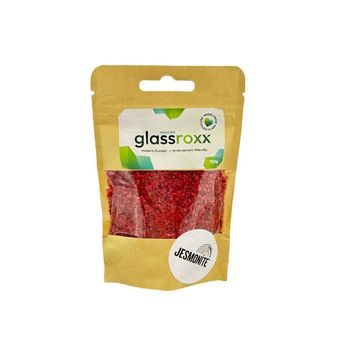 Jesmonite skleněné kamínky GlassRoxx červené 150 g