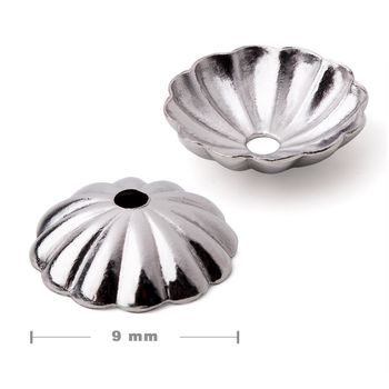 Bižuterní kaplík z chirurgické oceli 316L 9x3mm