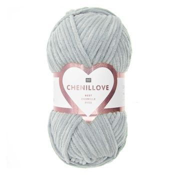 Chenille yarn Chenillove colour shade 008 blue-grey
