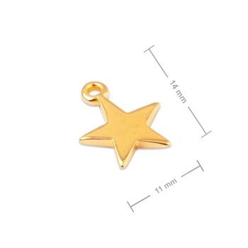 Manumi pendant star 14x11mm gold-plated