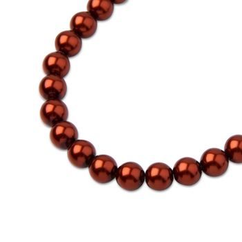 Preciosa guľatá perla MAXIMA 4mm Pearl Effect Dark Copper