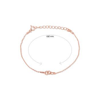 Silver bracelet for a connector rose gold plated No.1158
