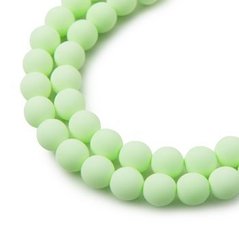České stláčané korálky Estrela BONDELI 8 mm soft lime
