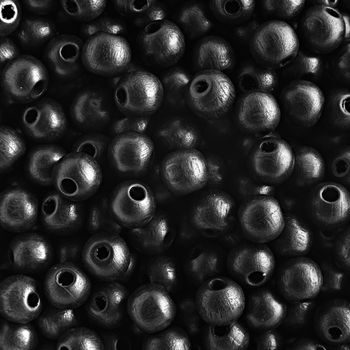 Mărgele rotunde din lemn 4mm negre