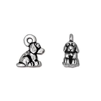 TierraCast pendant Dog antique silver