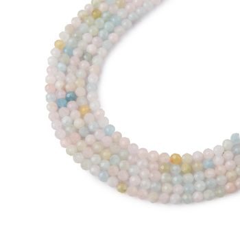Morganite faceted beads 2mm