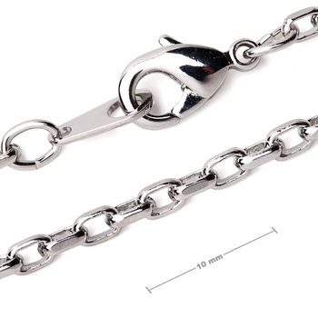 Rhodium-plated finished chain 45 cm No.13