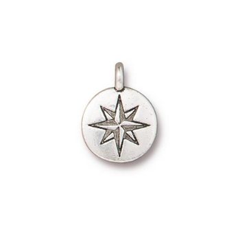 TierraCast přívěsek Mini North Star starostříbrný