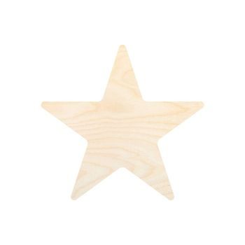 Wooden cutout star shape 19cm