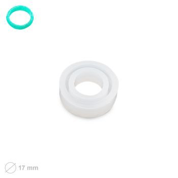 Silicone mould for crystal resin faceted ring size 55