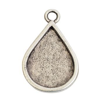Nunn Design pendant with a setting drop 36x23mm silver-plated