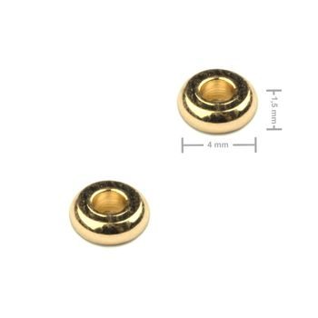 Distanční kroužek z chirurgické oceli placička 4 x 1,5 mm v barvě zlata