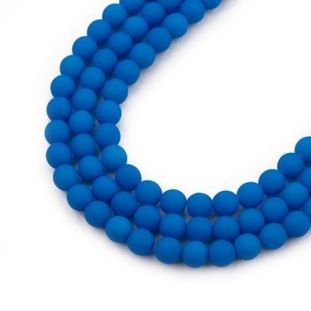 České stláčané koráliky Estrela NEON 4 mm modré
