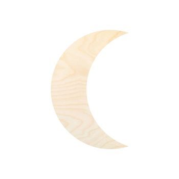 Wooden cutout moon shape 27cm