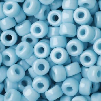 Czech glass large hole beads 6mm Turquoise Opaque