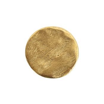Nunn Design flat round organic bead 14,5mm gold-plated