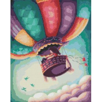 Diamond painting picture adventure in a balloon 40x50cm