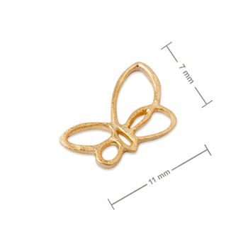 Amoracast piesă legătură fluture 11x7mm placată cu aur