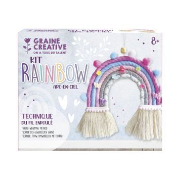 Creative kit for making a rainbow wall decoration