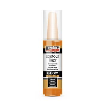 Vopsea de contur PENTART fosforescentă 20ml portocalie