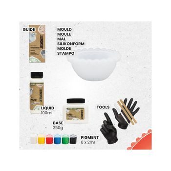 JESMONITE starter kit AC100 for a vase with a tray