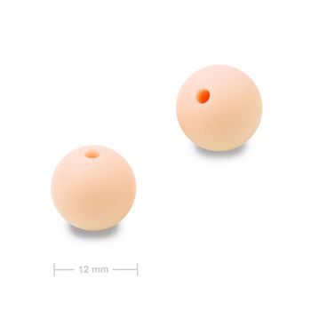 Mărgele rotunde din silicon 12mm Sweet Peach