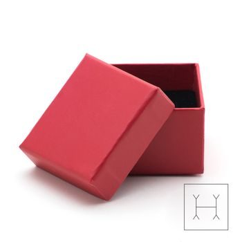 Darčeková krabička na šperk červená 43x48x34mm