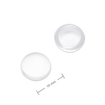 Glass cabochon 10mm transparent