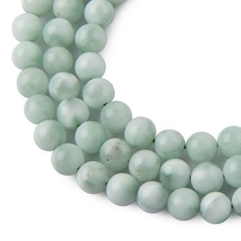 Mărgele din minerale Larimar verde 8mm