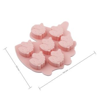 Sada 7 silikónových foriem na odlievanie kreatívnej hmoty jednorožec