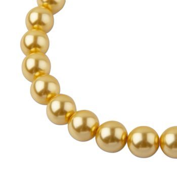 Glass pearls 10mm gold
