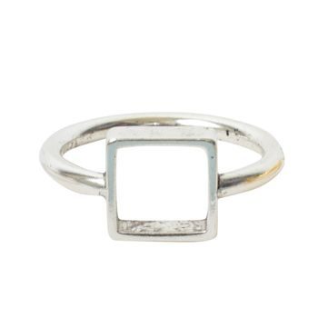 Nunn Design ring base with a frame square 9,5mm silver-plated