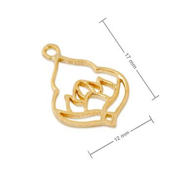 Amoracast pendant lotus lantern 17x12mm gold-plated