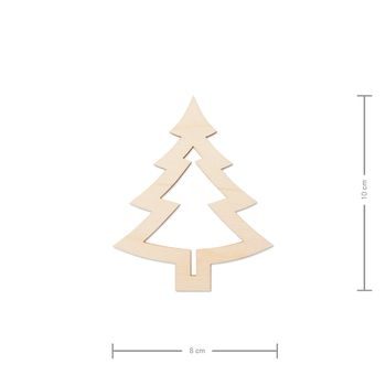 Wooden cutout tree 10cm