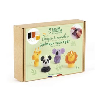 Creative kit for making modelled candles with animal designs