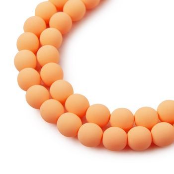 České stláčané korálky Estrela BONDELI 8 mm soft orange