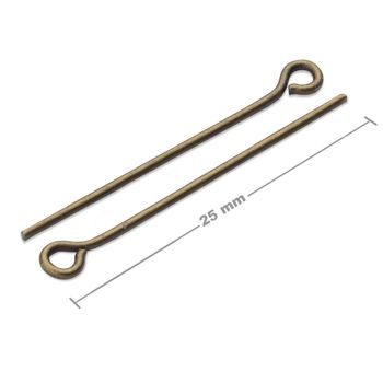 Eyepins 25mm antique brass