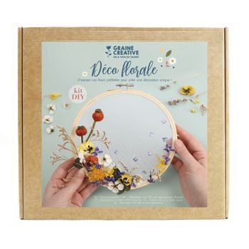 Creative kit for making a circular decoration with succulents