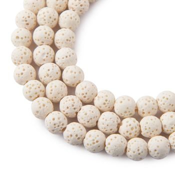 High Quality White Lava beads 8mm