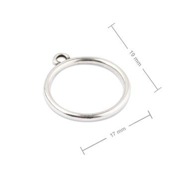 Manumi round frame 19x17mm silver-plated