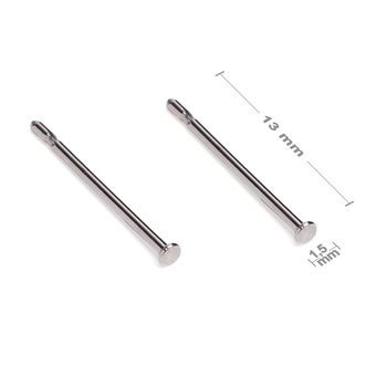 Bază adezivă tip cui pentru cercei din oțel inoxidabil 316L 13x1,5mm